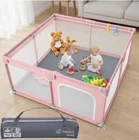 TODALE Baby Playpen Toddler Large Baby 50”×50” Playard PP-20-1515 - Pink