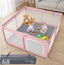 TODALE Baby Playpen Toddler Large Baby 50 50 Playard PP-20-1515 - Pink