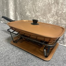 Vintage Copper Chafing Dish Pan Heater / Food Warmer - Glamping Mcm