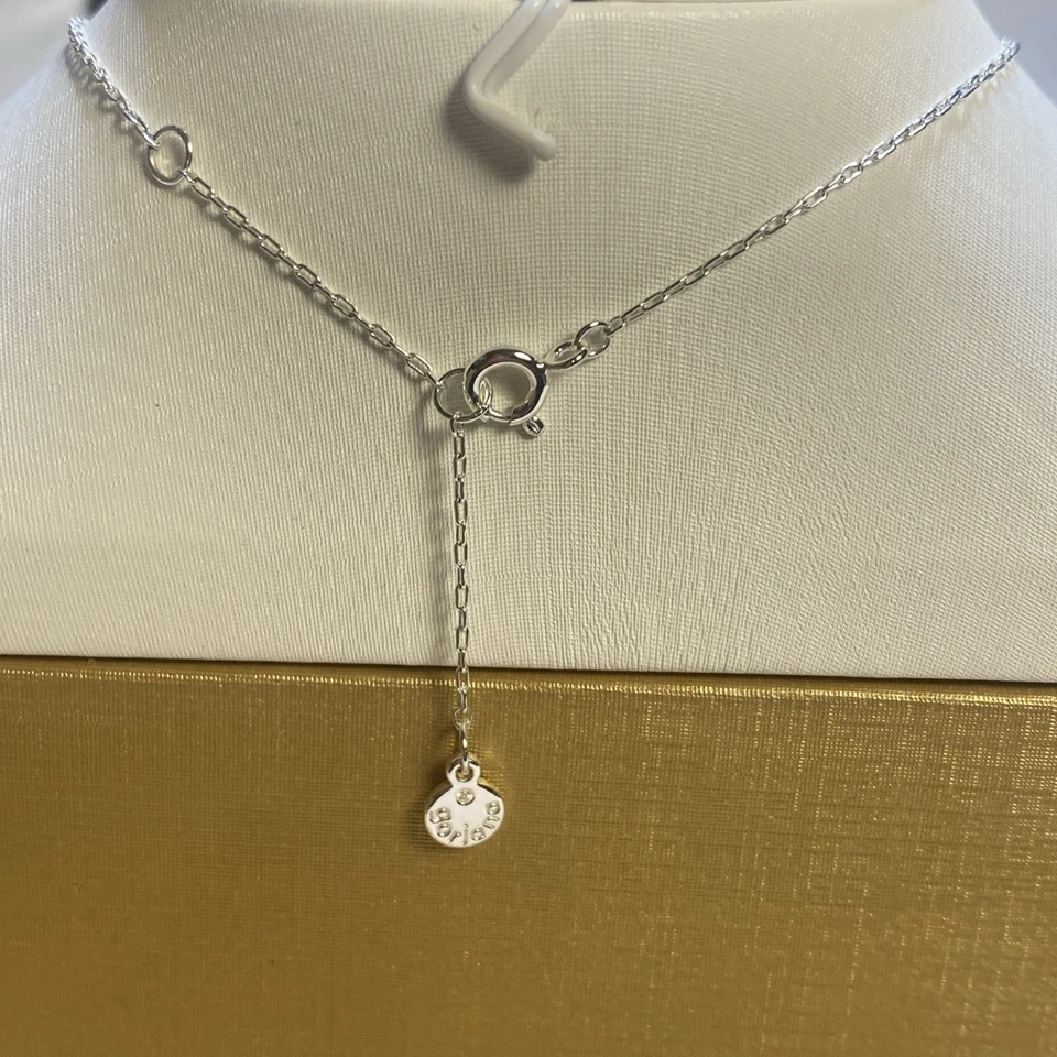 Gorjana Amour Necklace Adjustable 15”-17" Heart Necklace Silver Plated - Image 4 of 4