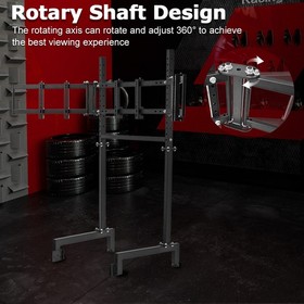 Zootopo Triple Monitor Mount Stand Fits 50mm Round Tube Racing Simulator Cockpit