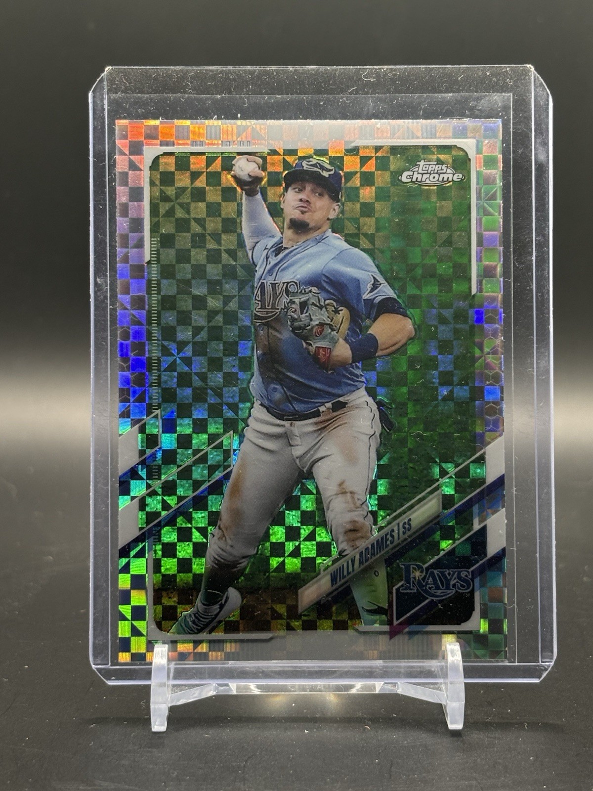 2021 Topps Chrome Baseball Willy Adames X-FRACTOR #75 Tampa Bay Rays