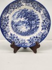 Broadhurst Ironstone "The English Scene" Blue & White Plate Vintage  — photo 1
