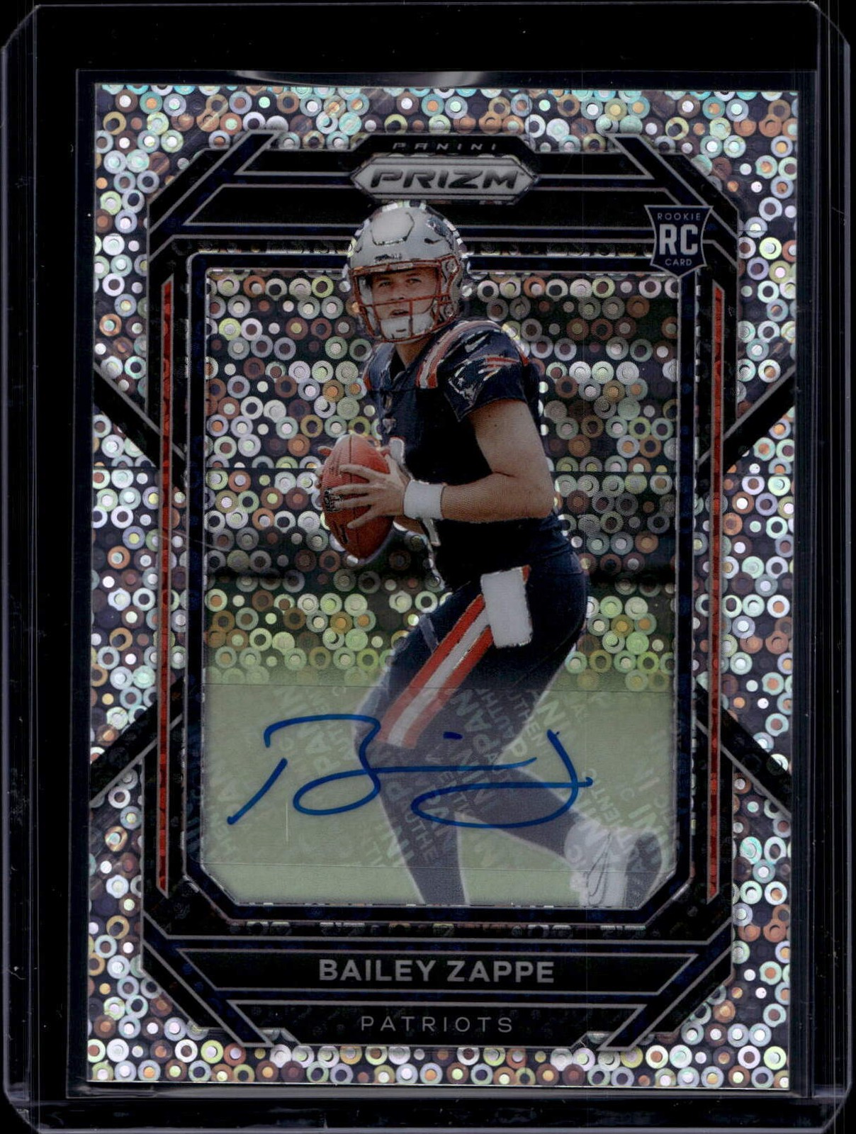 2022 Panini Prizm #305 Bailey Zappe Rookie Autographs Prizm No Huddle