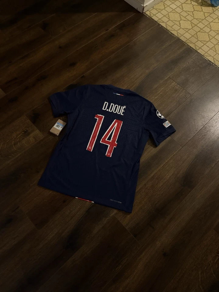 耐克 PSG 2024/25 Home Kit UCL Desire Doue #14 正品球员版 M 码 — 第 2/4 张图片