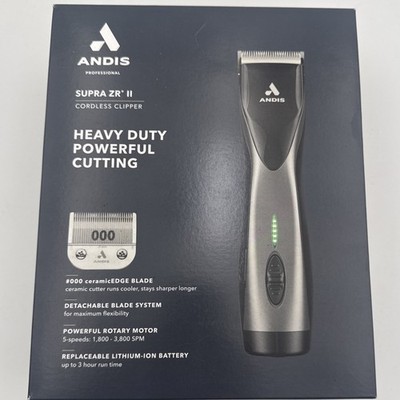Andis 79160 Supra ZR II Cordless Rechargeable Hair Beard Trimmer - W/ New Blade 