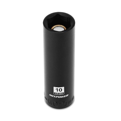 1/4'' Drive Deep Magnetic Metric Socket 10mm 6 Point CR-MO Impact Magnetic