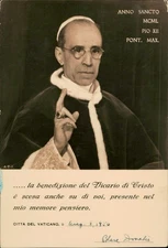 1950 Vatican City Real Photo Postcard Pope Pius XII Holy Year Blessing
