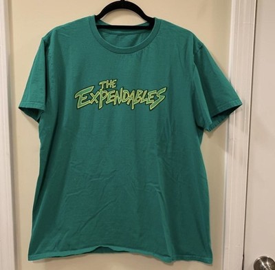 The Expendables Rock Reggae Band California, Adult M, Green Back Print Tee Shirt
