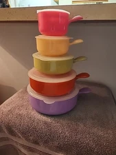 Microwave, Freezer Safe Bowls - 10 Piece Set - with Vented Lids and Handles