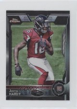2015 Topps Chrome Mini Rookies Black Refractor 10/15 Justin Hardy #149 0s3