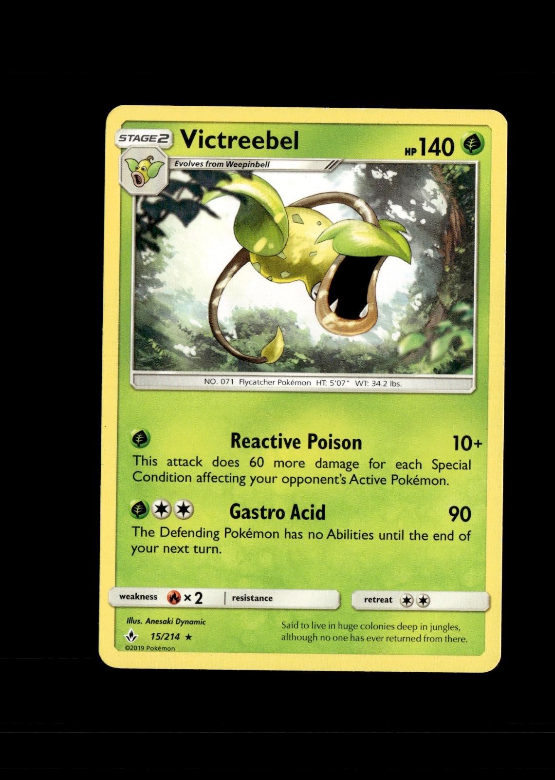 Victreebel 15/214 Rare Unbroken Bonds Pokemon Lightly Played