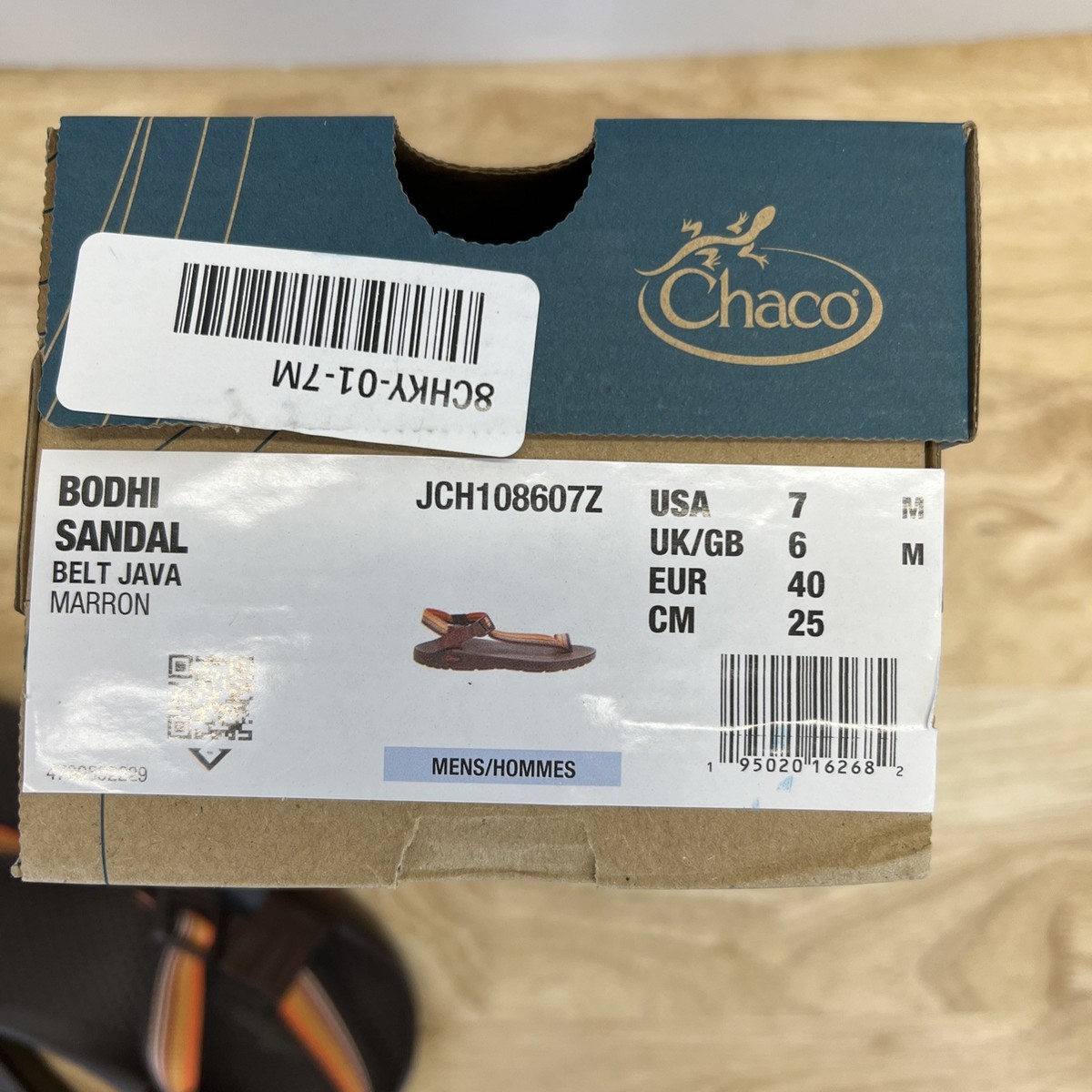 Chaco Bodhi Toe Loop Sports Sandals Belt Java Brown Orange 
