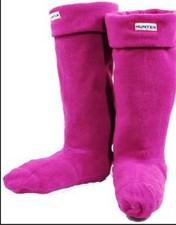 Hunter boot Fleece Welly Socks violet size large. New in box 