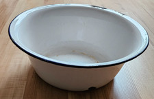 Stara emaliowana miska miska na rośliny doniczka doniczka ogród balkon