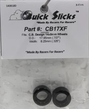 QUICKSLICKS CB17XF SILICONE TIRES FOR 14x8mm ALUMINUM WHEEL 1/32 SLOT CAR PART