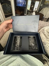 Ralph Lauren Crystal Old Fashioned Glasses– NIB High-End Barware Gift