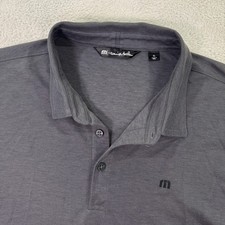 Travis Mathew Mens XL Polo Shirt Gray Short Sleeve Golf Casual Preppy Stretch