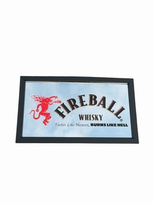 Fireball Whisky Mirror Great For Man Caves Or Bars  15  X 26  Feet    