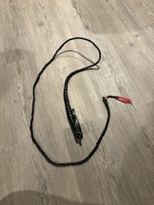 Vintage Black Leather Braided Bull Whip 6 Feet