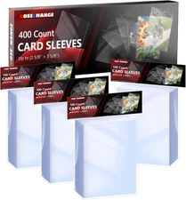 400 Count Penny Card Sleeves for Trading Cards, Soft Protector Clear 
