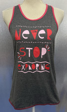 The North Face Tank Girls Kids Sz XL (18) Gray Exploring Racer Back Flash Dry