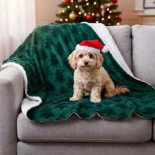 Christmas Dog Blanket for Couch Waterproof Puppy Cat Pet Blanket Washable 3D ...