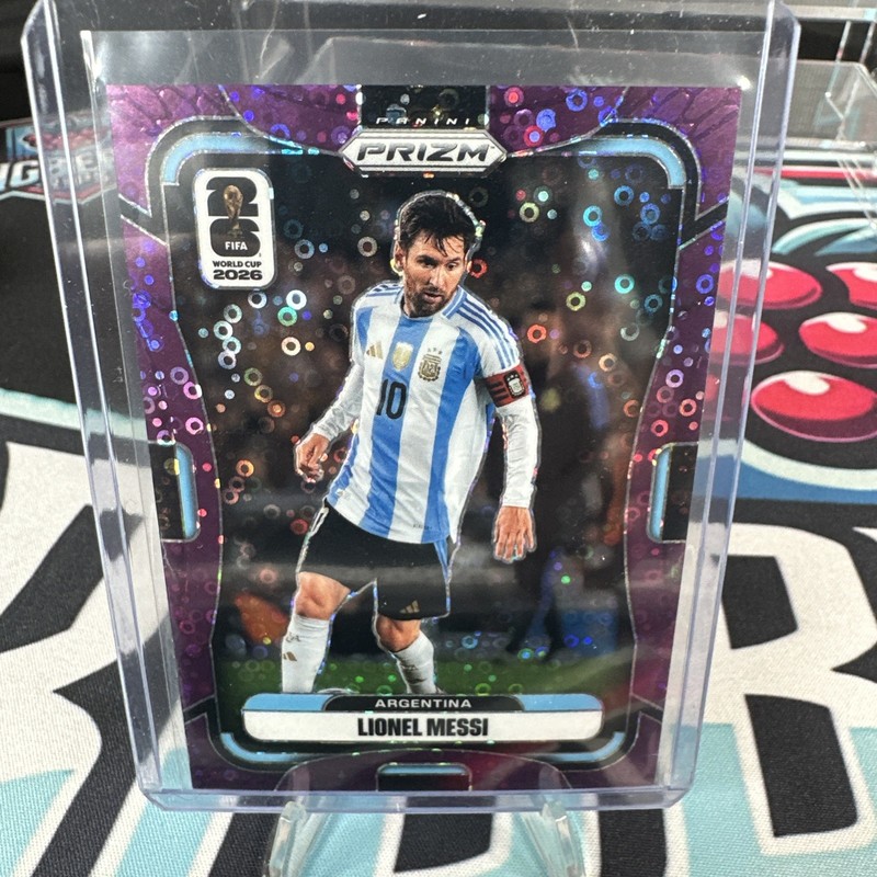2026 Panini Prizm FIFA World Cup Lionel Messi #10 Purple Disco /355