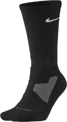 Nike Hyper Elite Crew Basketball Socks Black/White Size Small