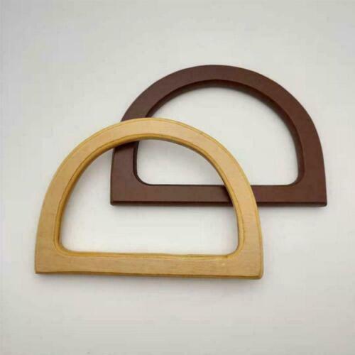 Wooden Handle Bag Handle Bag Accessories Wood Handle Handle Wood Circle - Picture 1 of 17