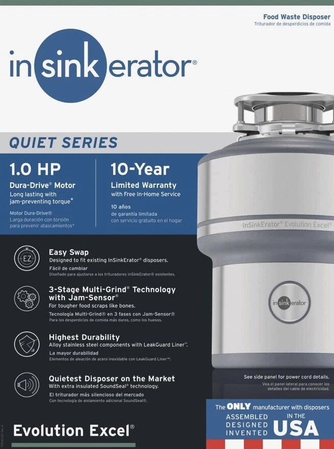 InSinkErator Evolution Supreme SS Lift Latch Quiet HP, 52 OFF