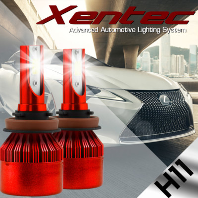US High Power 6500k White H11 CREE LED Low Beam Headlight Lights Bulbs Kit Pair