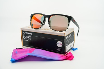 NIB Giro Crest Cycling Sunglasses Matte Black/Tortoise Fade, Zeiss VIVID Ember