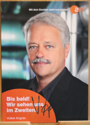 Volker Angres Orig Autogramm signiert Moderation ZDF planet e - AK