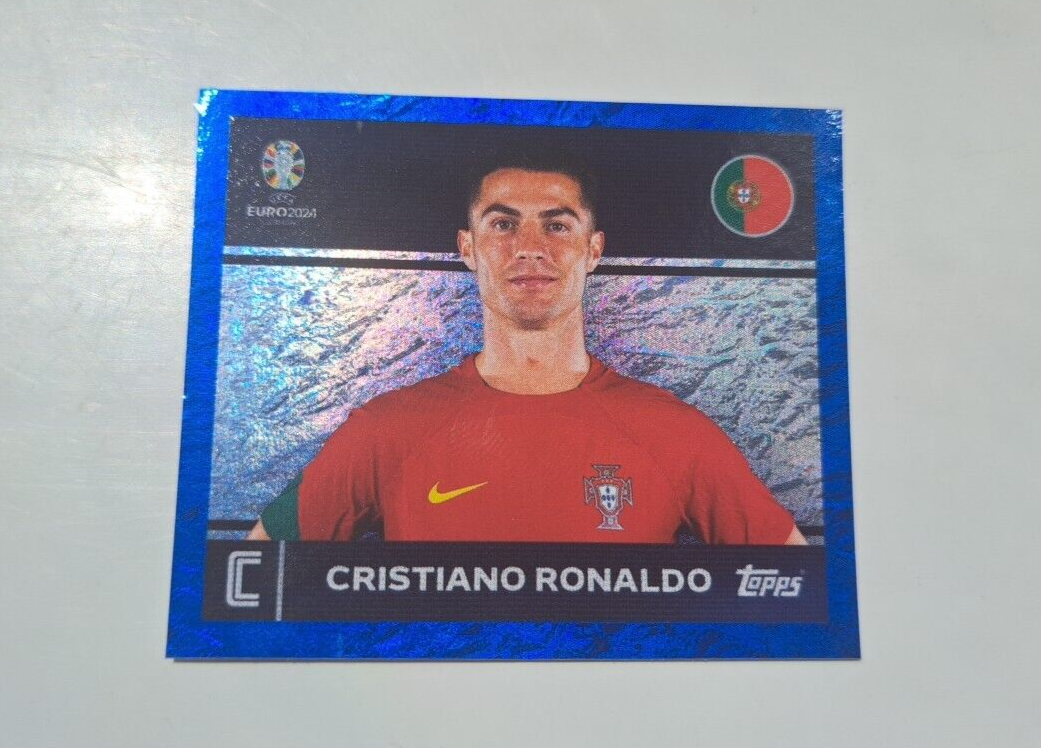 Topps UEFA Euro 2024 GERMANY CRISTIANO Ronaldo Sticker BLUE