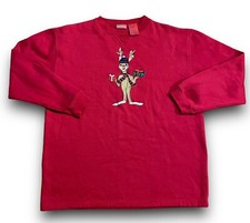 Rudolph Red Nosed Reindeer Sweatshirt Adult Small Embroidered Christmas Holiday
