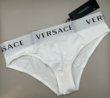 Versace White Brief Cotton Underwear Women  s Size 2 US 34  Authentic