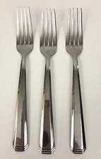 Retroneu 18/8 Stainless Flatware Milano 3 Dinner Forks 7.5 in