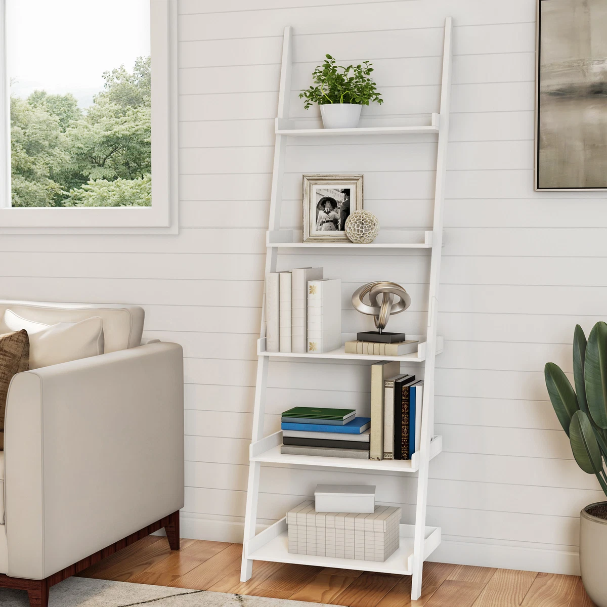 Decorative ladder shelf online