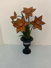 Hyde and Eek Boutique - Orange Preying Posies - Halloween Faux Plant