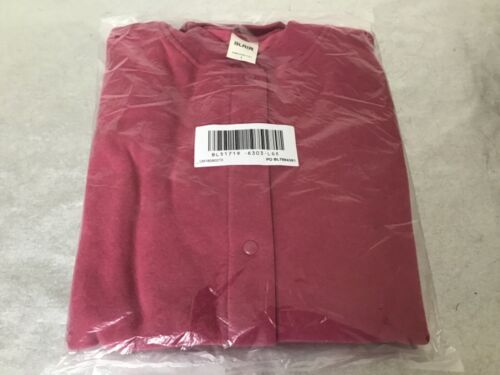New - BLAIR Classic Snap Front Rose Pink Fleece Jacket Size L Soft & Warm - Picture 1 of 6