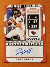 2020 Contenders Draft #130 Jake Luton Oregon St Jags Rookie QB Auto Lot E