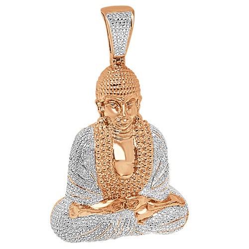 Echter echter natürlicher Diamant Gautama Buddha Meditation Anhänger Charm groß 2,65 Zoll - Bild 16 von 18