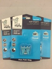 3ea  High And Mighty  Tool Free  60 lb Picture Hanger