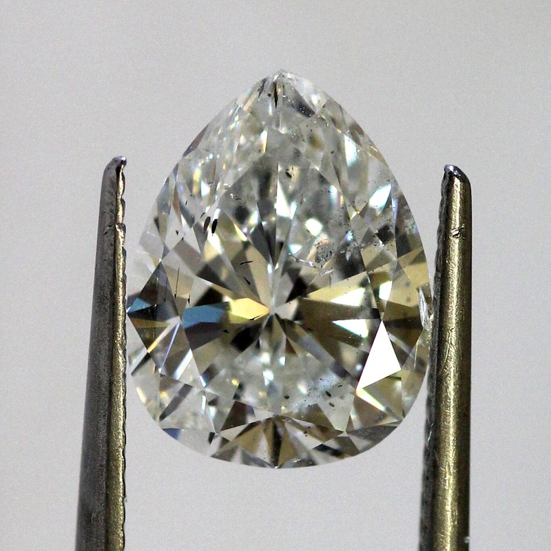 GIA certified loose 4.52ct SI2 H pear shape natural diamond estate vintage
