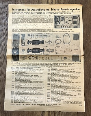 #ad Schuco Elektro Ingenico 5300 Series De Lux Instruction And Assembly Manual $212.50