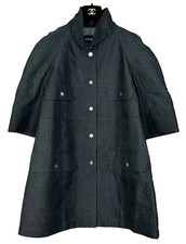 Chanel Iconic Cocoon Style Camellia Coat Jacket 1/2 Sleeve Sz 38 Black Women’s