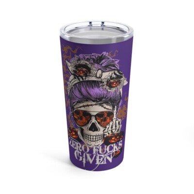 Zero Fs Given / Messy Bun / Purple Tumbler 20oz