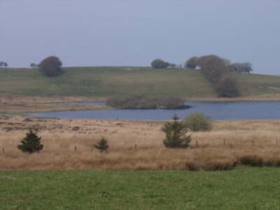 Photo 6x4 Llyn Eiddwen Trefenter Llyn Eiddwen gyda Castell Tredwell prin  c2007