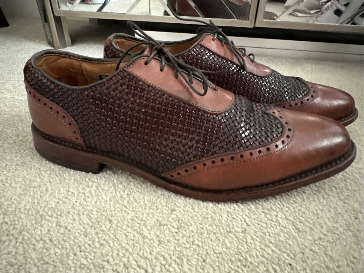Allen Edmonds Shoes Mens 9.5 D Hampstead Leather Oxford Woven  